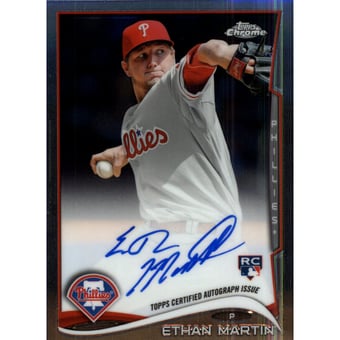 2014 Topps Chrome Rookie Autographs #128 Ethan Martin