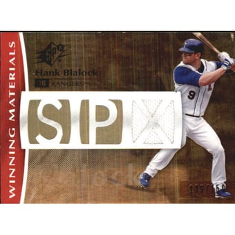 2008 SPx Winning Materials SPx Die Cut 150 #HB Hank Blalock