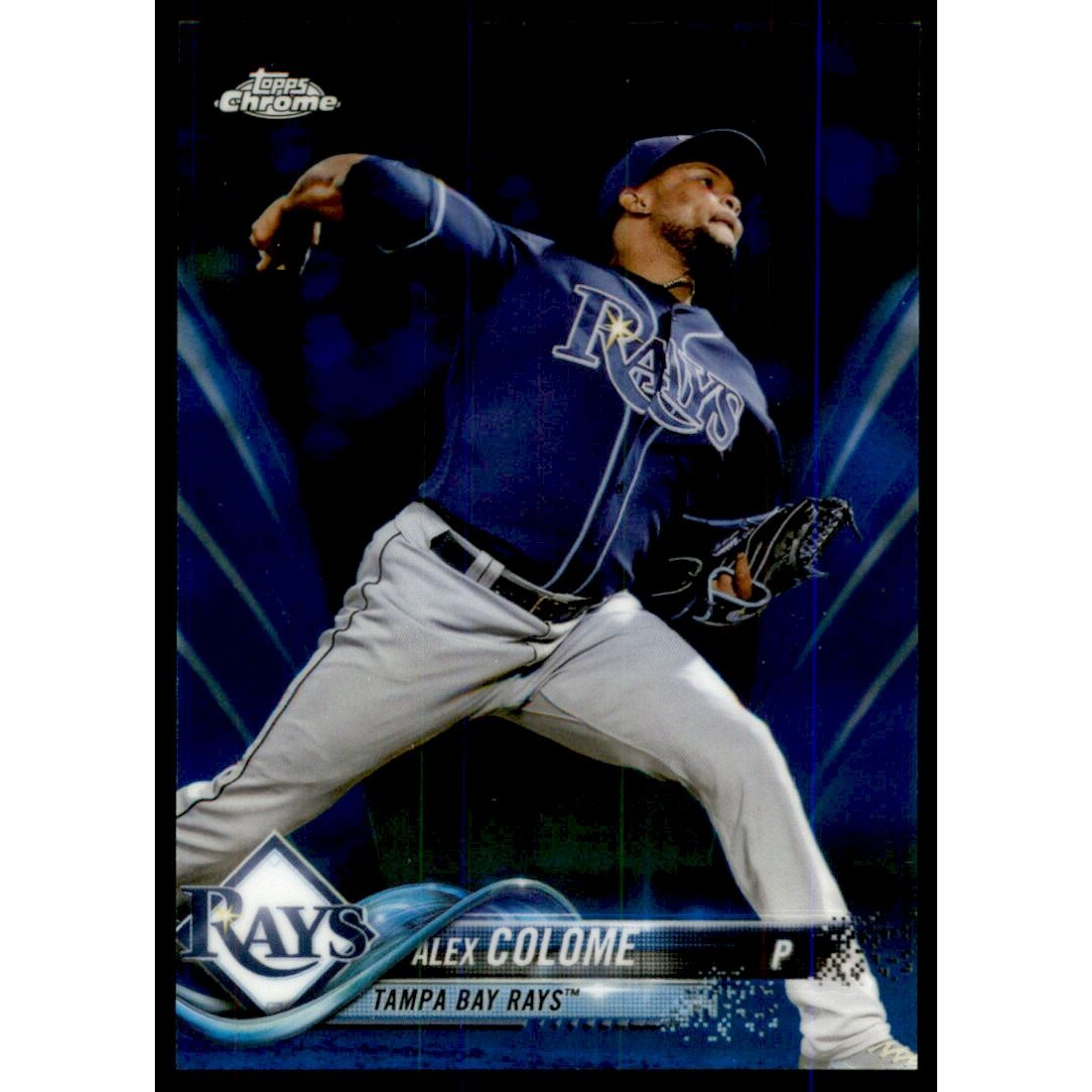 2018 Topps Chrome Blue Refractors #30 Alex Colome. rookie card picture