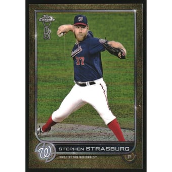 2022 Topps Chrome Ben Baller Gold Refractors #184 Stephen Strasburg