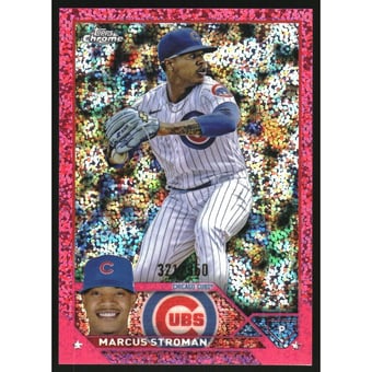 2023 Topps Chrome Magenta Speckle Refractors #212 Marcus Stroman