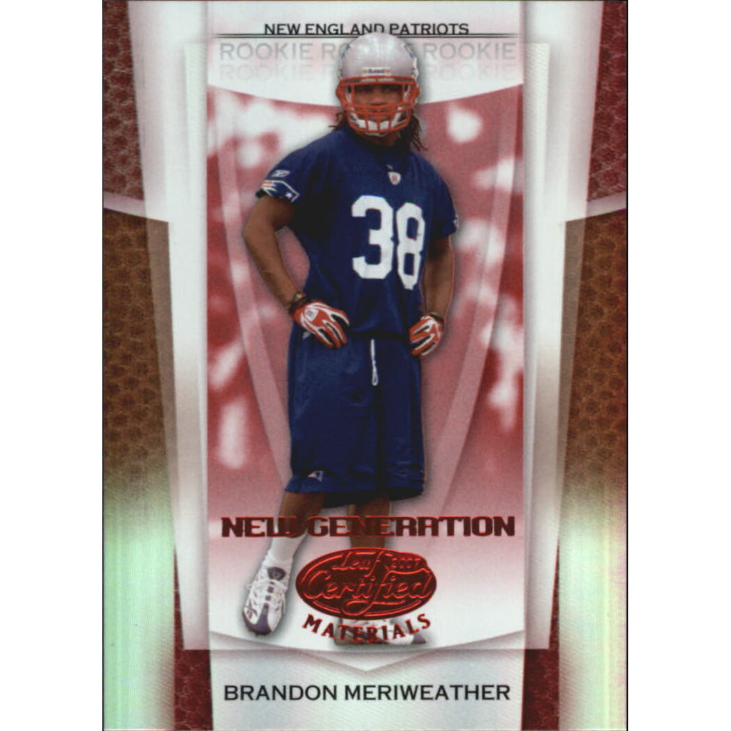 2007 Leaf Certified Materials Mirror Red #180 Brandon Meriweather