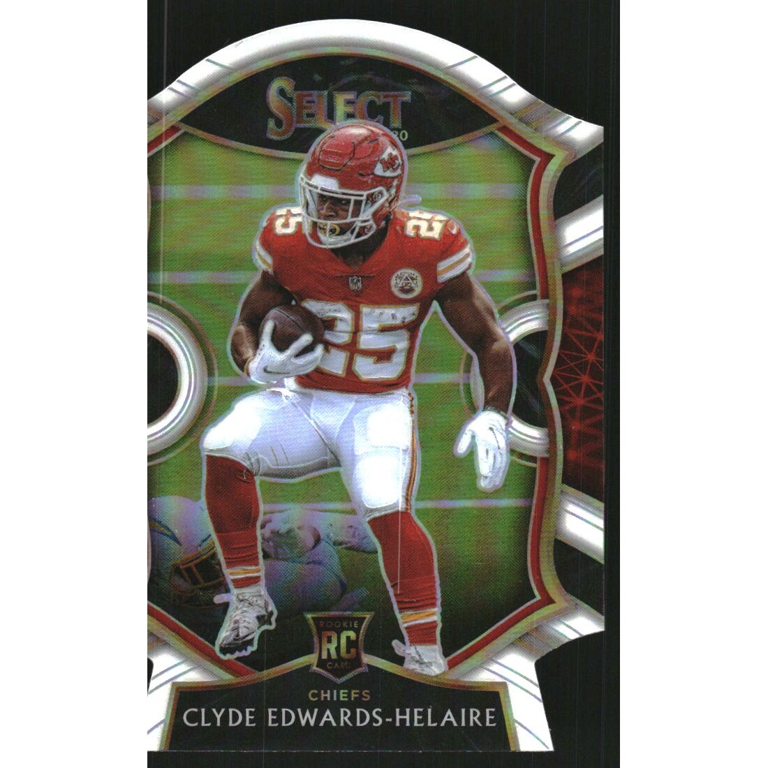 2020 Select Prizm White Die Cut #54 Clyde Edwards-Helaire