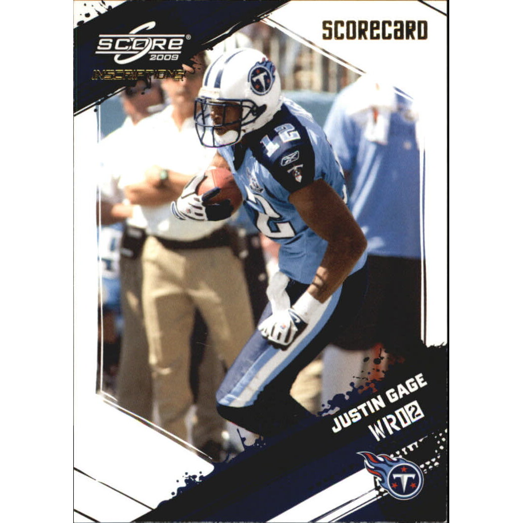 2009 Score Inscriptions Scorecard #284 Justin Gage