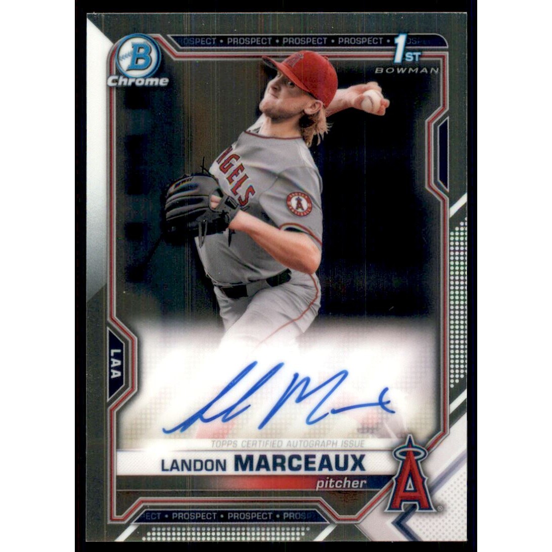2021 Bowman Chrome Draft Autographs #CDALM Landon Marceaux