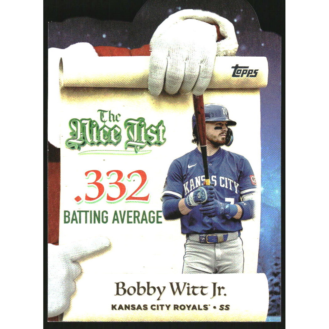 2025 Topps Holiday Making The Nice List #MNL4 Bobby Witt Jr. 2025 Topps Holiday Making The Nice List #MNL4 Bobby Witt Jr.
