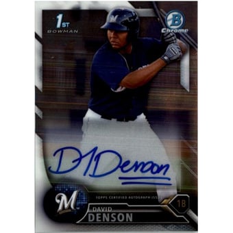 2016 Bowman Chrome Prospect Autographs #CPADD David Denson