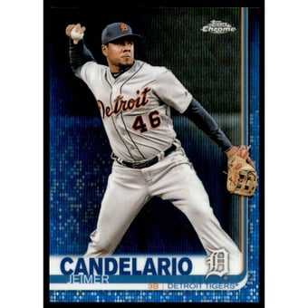 2019 Topps Chrome Blue Wave Refractors #63 Jeimer Candelario
