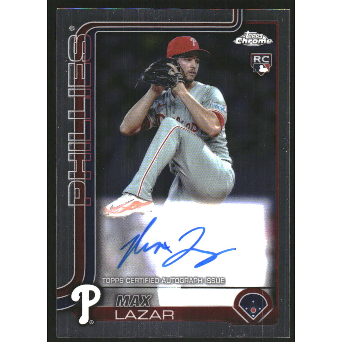 2025 Topps Chrome Rookie Autographs #RAML Max Lazar. rookie card picture