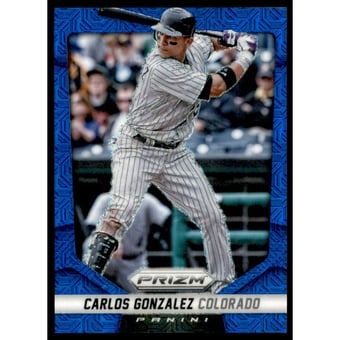 2014 Panini Prizm Prizms Blue Mojo #85 Carlos Gonzalez