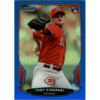 2013 Bowman Chrome Draft Blue Refractors #25 Tony Cingrani
