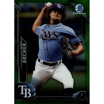 2016 Bowman Chrome Green Refractors #65 Chris Archer