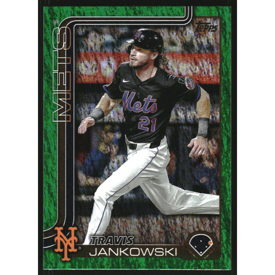 2025 Topps Update Green Holo Foil #US74 Travis Jankowski. rookie card picture