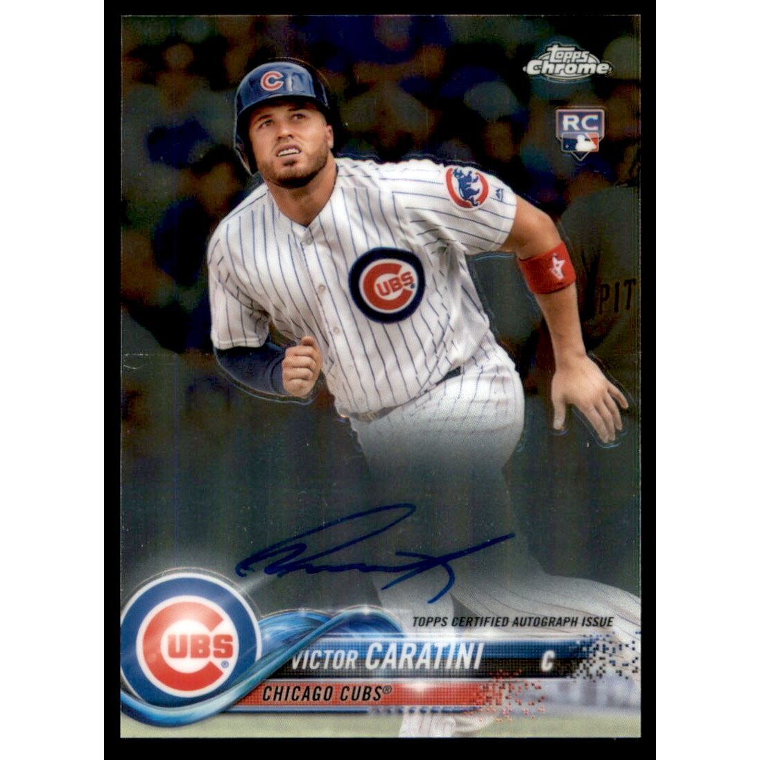 2018 Topps Chrome Rookie Autographs #RAVC Victor Caratini. rookie card picture