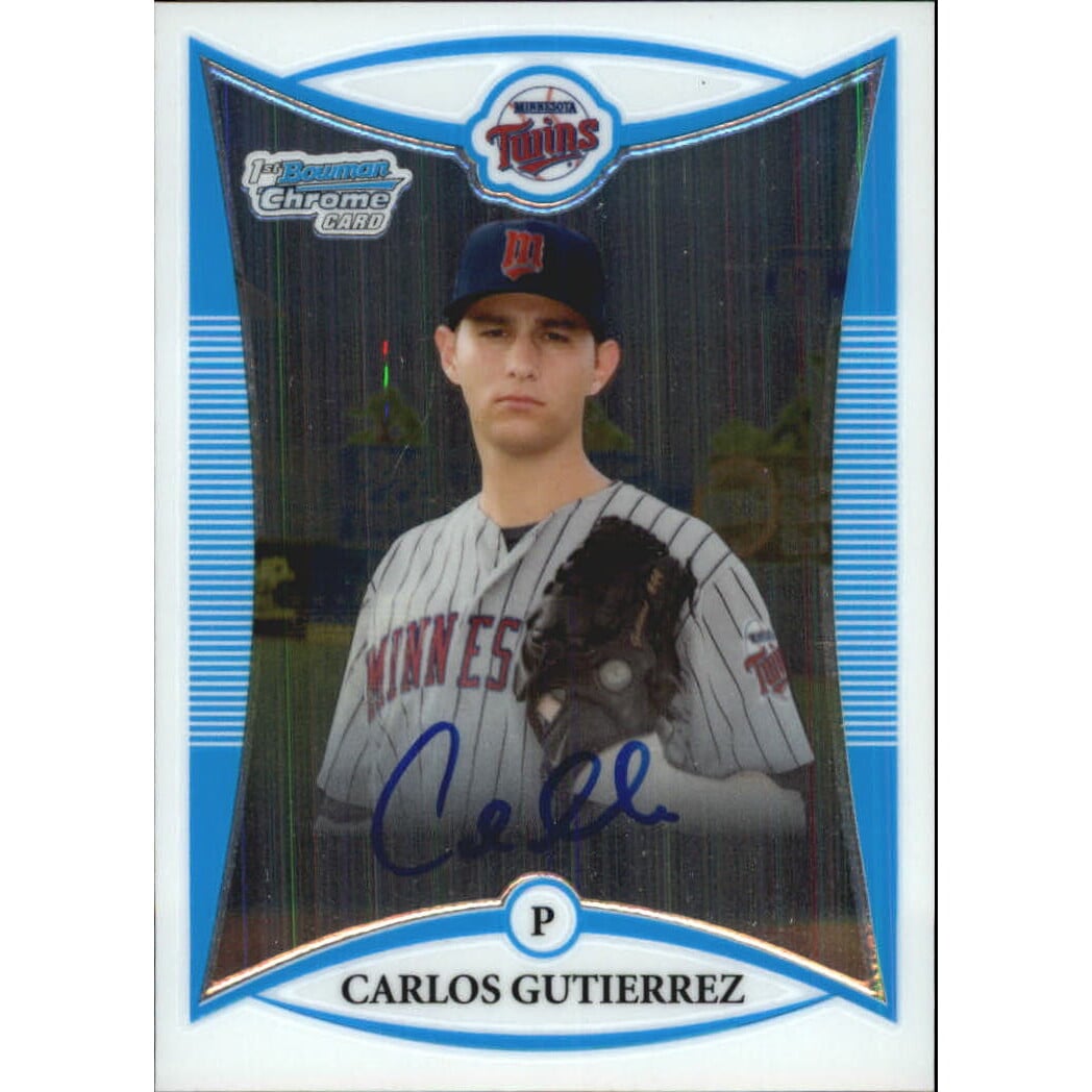 2008 Bowman Chrome Draft Prospects #BDPP113 Carlos Gutierrez AU. rookie card picture