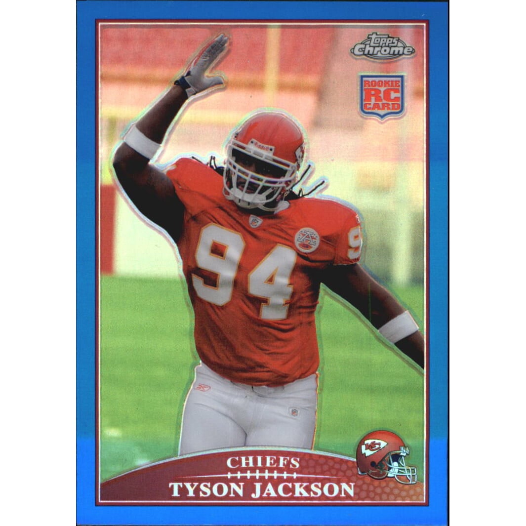 2009 Topps Chrome Blue Refractors #TC216 Tyson Jackson. rookie card picture