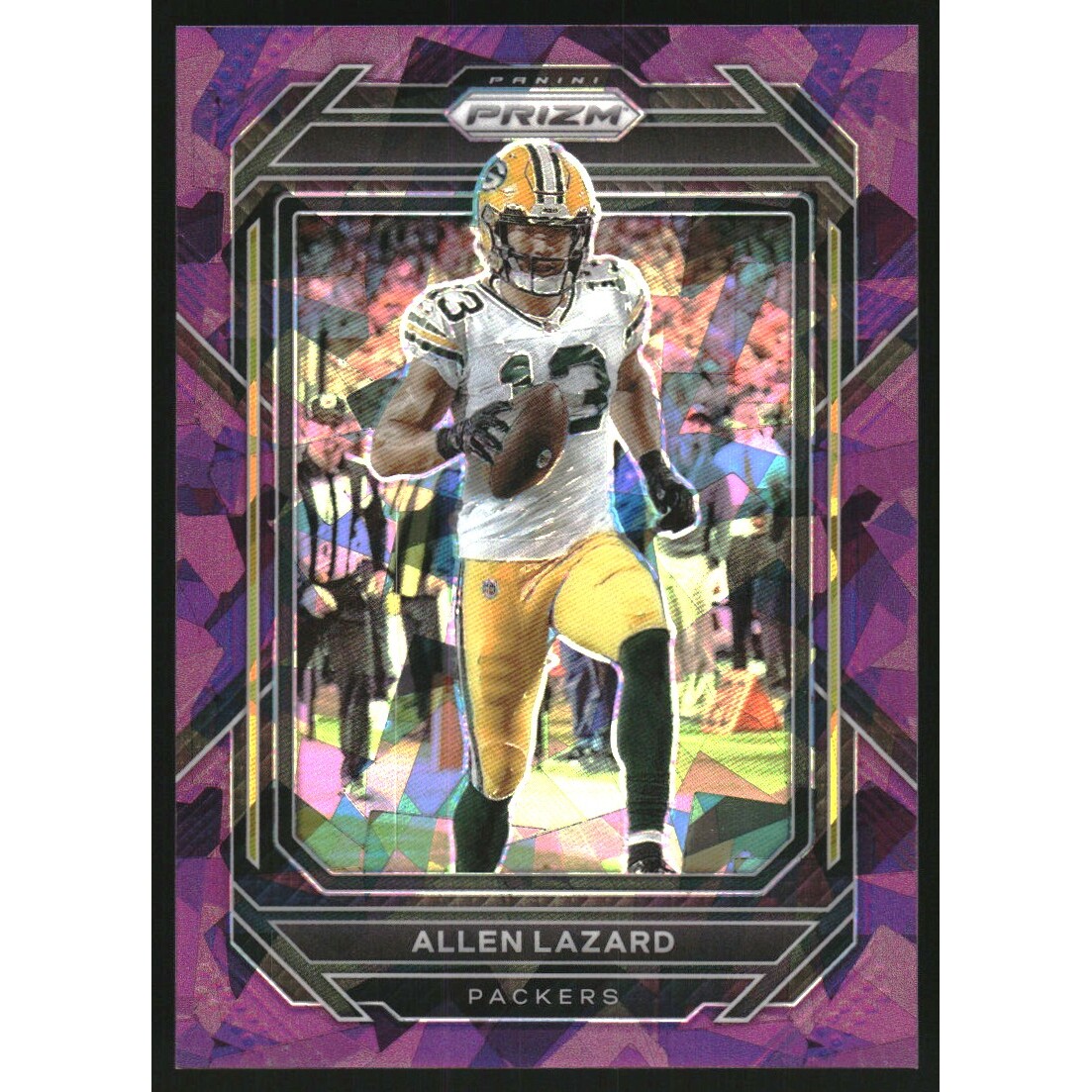 2022 Panini Prizm Prizms Purple Ice #106 Allen Lazard. rookie card picture