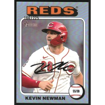 2024 Topps Heritage Chrome Silver Refractors #54 Kevin Newman HN/225