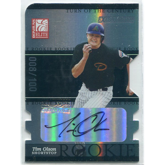 2003 Donruss Elite Extra Edition Turn of the Century Autographs #11 Tim Olson. rookie card picture