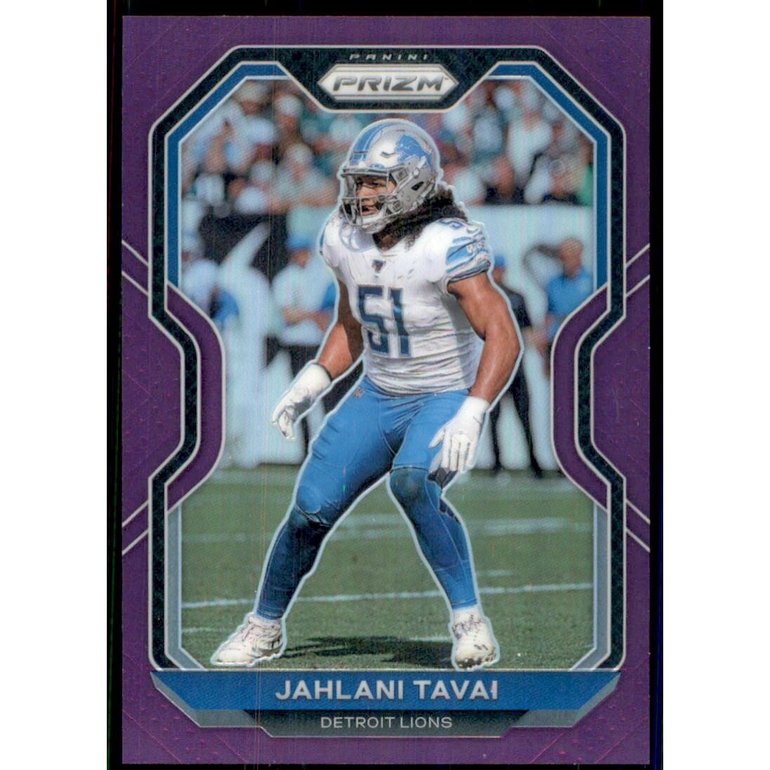 2020 Panini Prizm Prizms Purple #203 Jahlani Tavai. rookie card picture