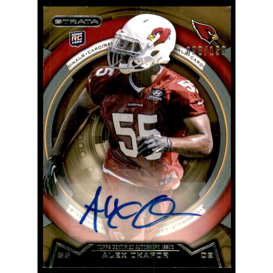 2013 Topps Strata Autographs Bronze #156 Alex Okafor. rookie card picture