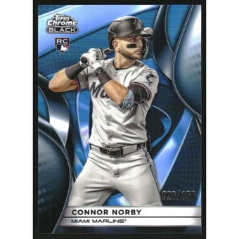 2025 Topps Chrome Black Blue Refractors #29 Connor Norby