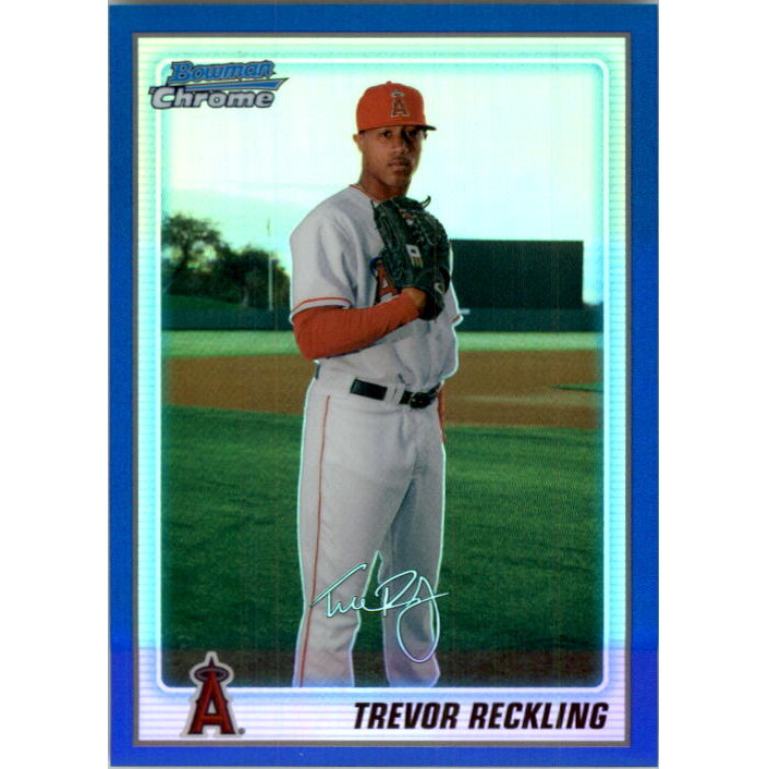 2010 Bowman Chrome Prospects Blue Refractors #BCP194A Trevor Reckling. rookie card picture