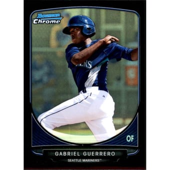 2013 Bowman Chrome Prospects Black Refractors #BCP91 Gabriel Guerrero