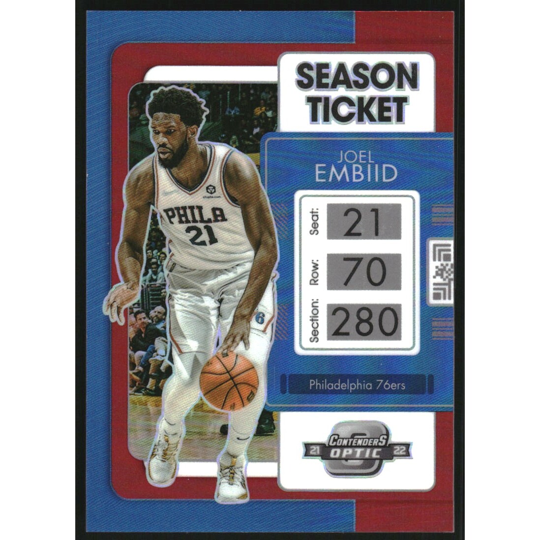 2021-22 Panini Contenders Optic Red #13 Joel Embiid