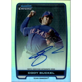 2012 Bowman Chrome Prospect Autographs Refractors #CBU Cody Buckel
