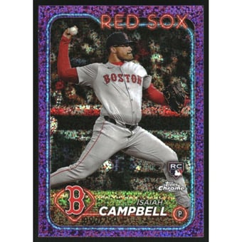 2024 Topps Chrome Purple Speckle Refractors #76 Isaiah Campbell