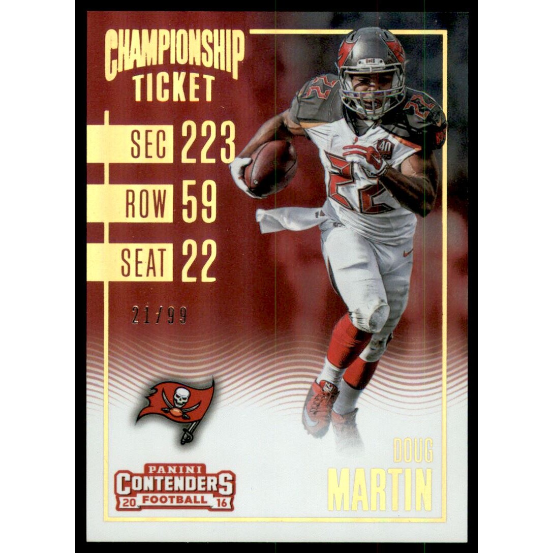 2016 Panini Contenders Championship Ticket #50 Doug Martin. rookie card picture
