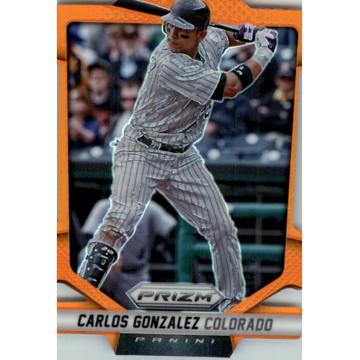 2014 Panini Prizm Prizms Orange Die Cut #85 Carlos Gonzalez. rookie card picture