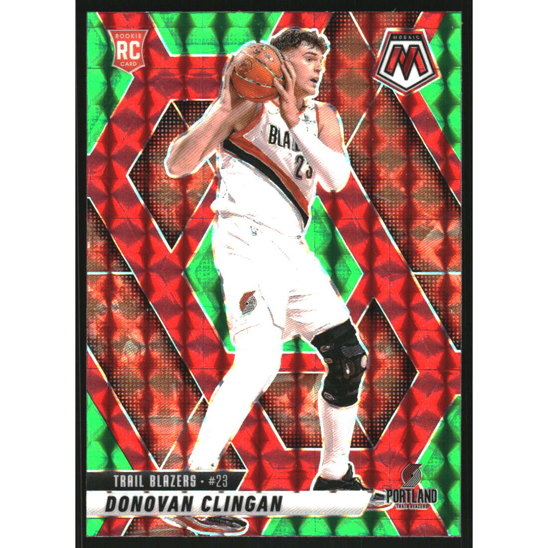 2024-25 Panini Mosaic Mosaic Choice Red and Green #246 Donovan Clingan