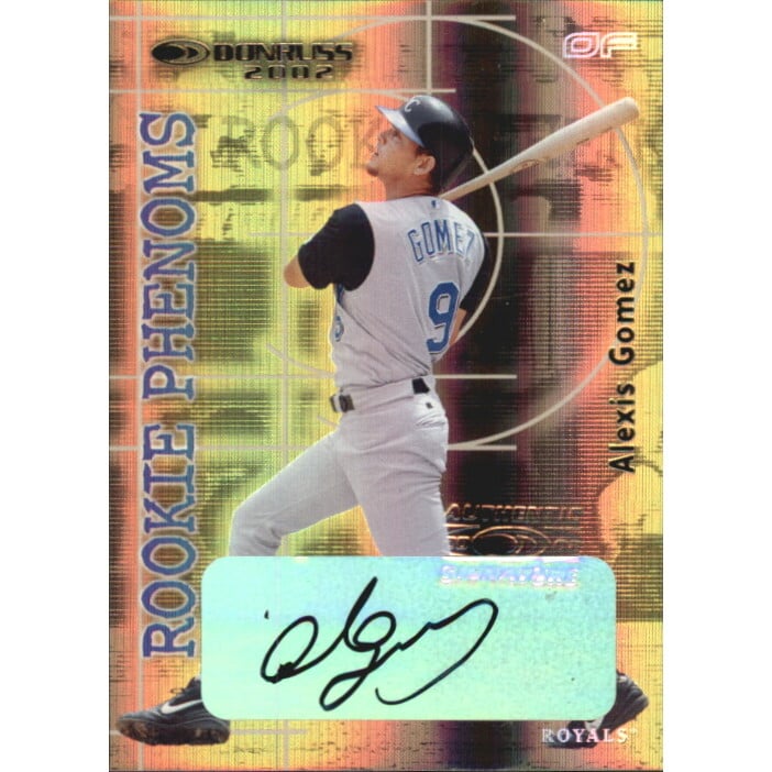 2002 Donruss Rookies Phenoms Autographs #9 Alexis Gomez/400. rookie card picture