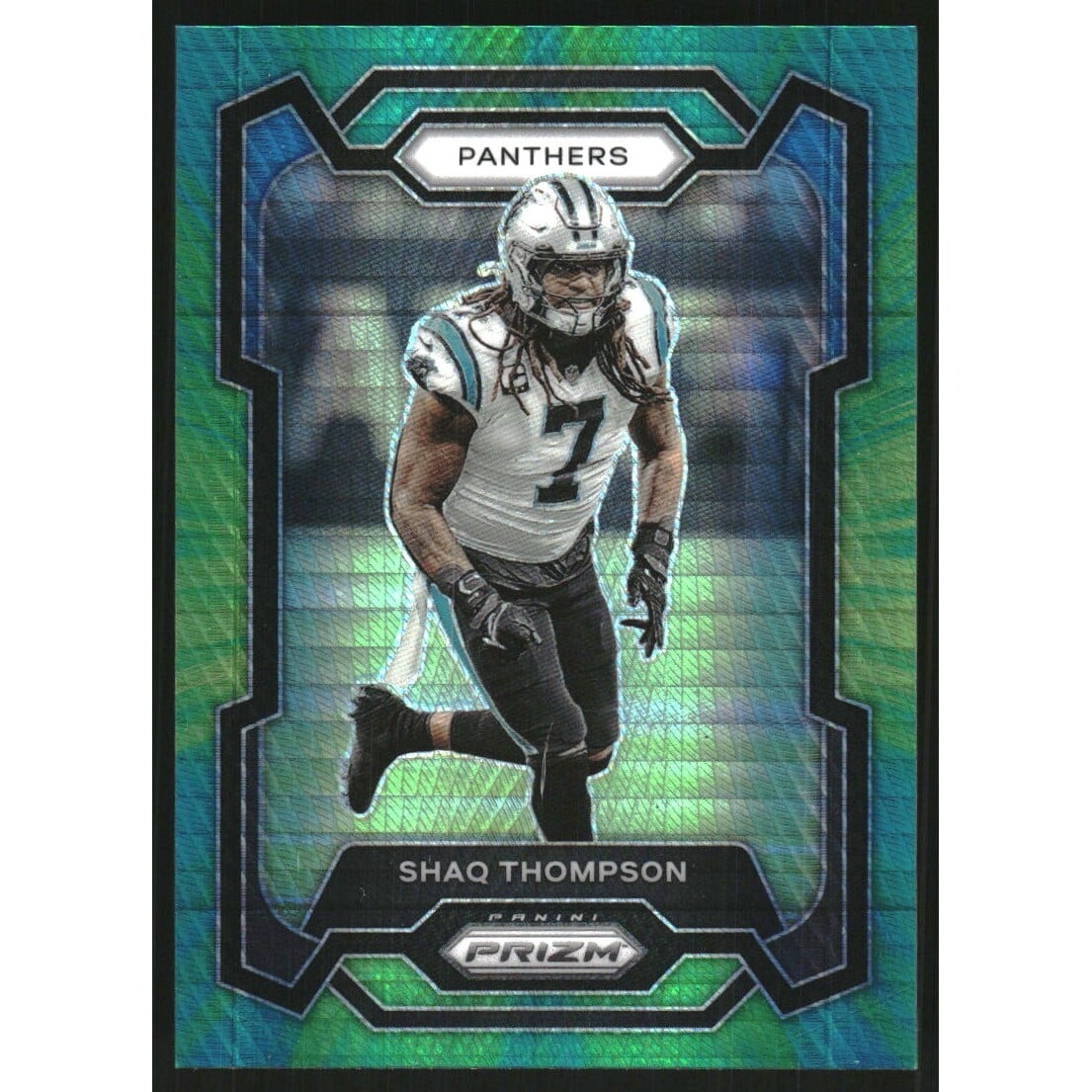 2023 Panini Prizm Prizms Hyper #45 Shaq Thompson. rookie card picture
