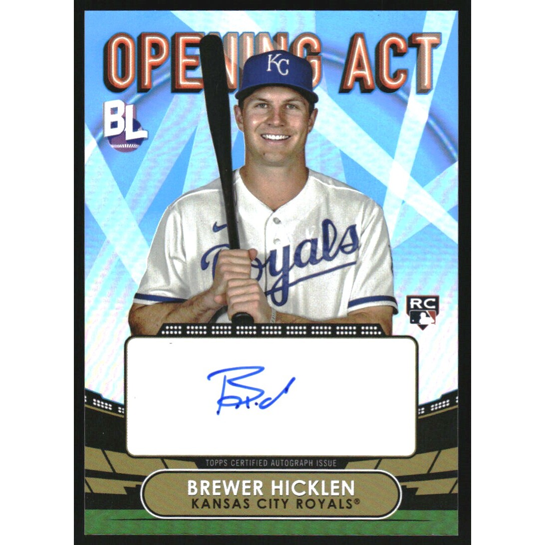 2023 Topps Big League Opening Act Autographs #OAAHIC Brewer Hicklen. rookie card picture