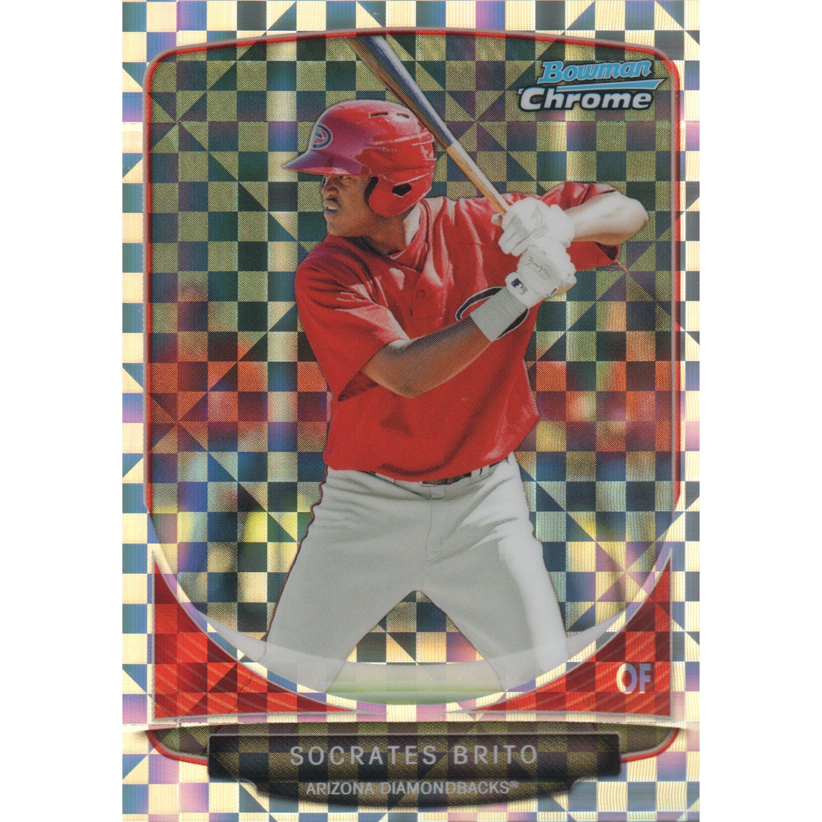 2013 Bowman Chrome Mini X-fractors #89 Socrates Brito. rookie card picture