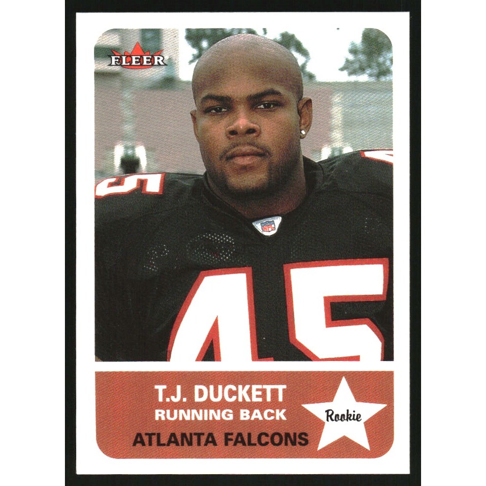 2002 Fleer Tradition Minis #265 T.J. Duckett. rookie card picture