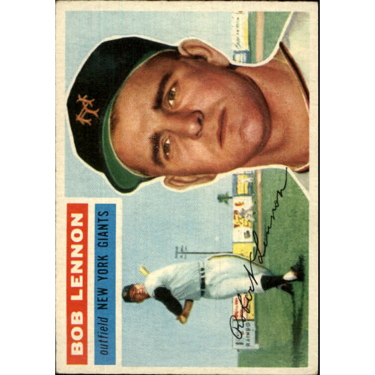 1956 Topps #104 Bob Lennon. rookie card picture