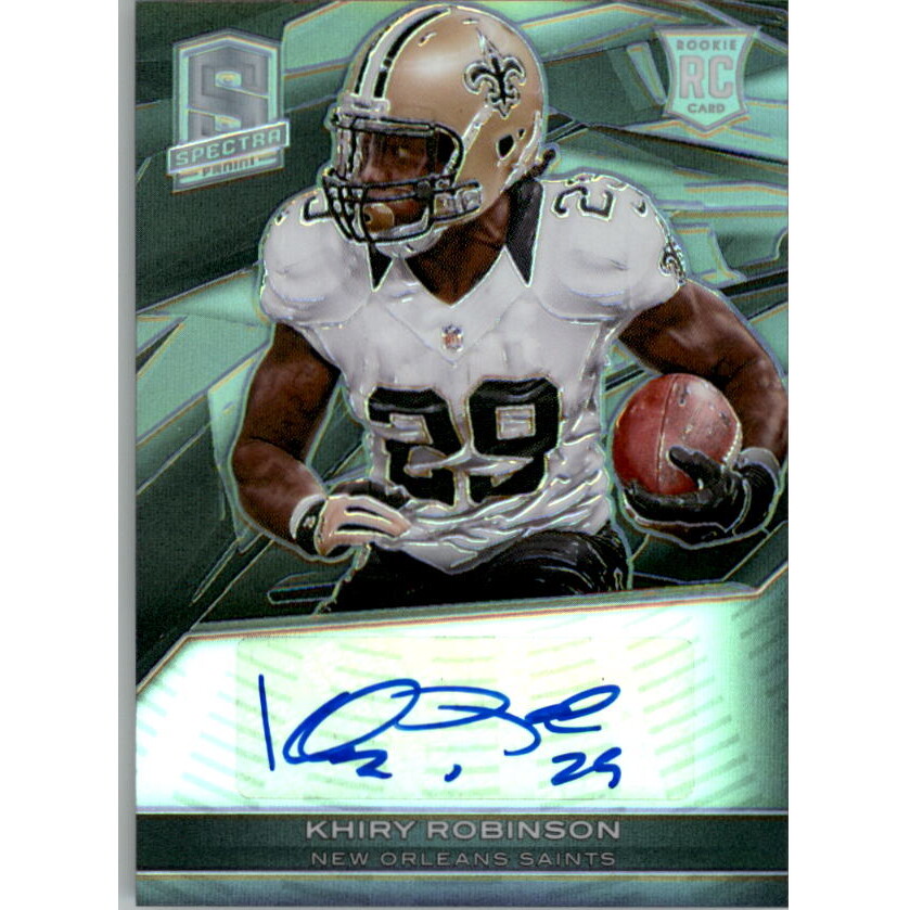 2013 Panini Spectra #159 Khiry Robinson AU/299. rookie card picture