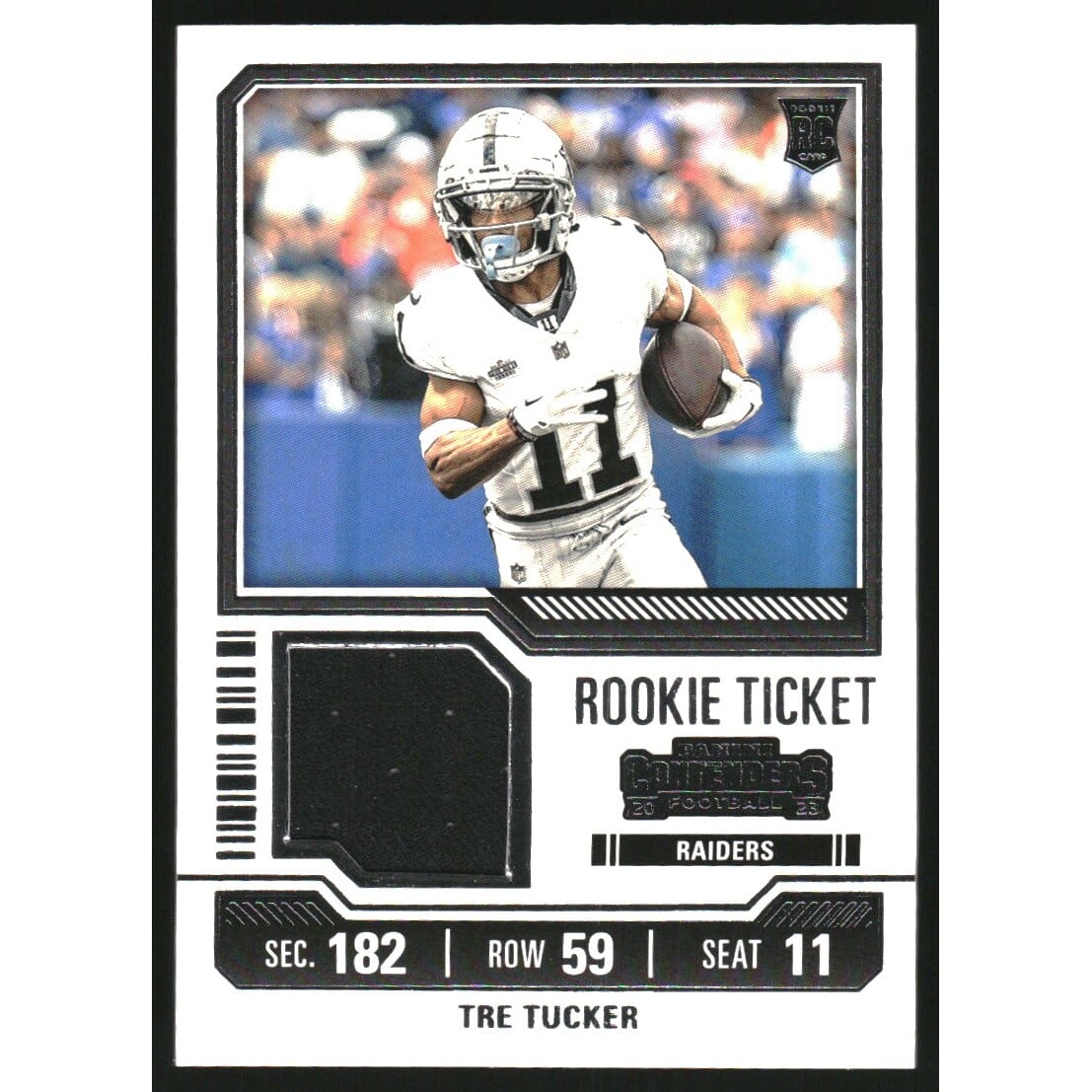 2023 Panini Contenders Rookie Ticket Swatches #35 Tre Tucker. rookie card picture