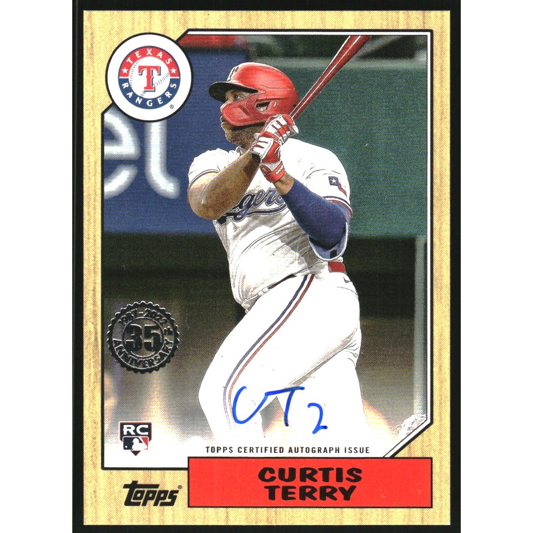 2022 Topps '87 Topps Autographs #87BACT Curtis Terry. rookie card picture