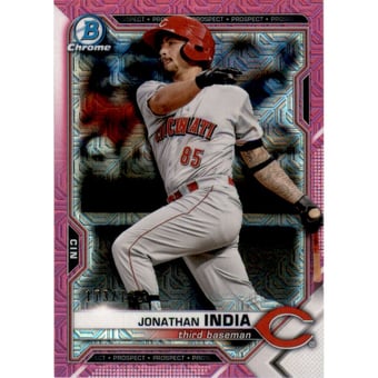 2021 Bowman Chrome Mega Box Prospects Pink Refractors #BCP46 Jonathan India