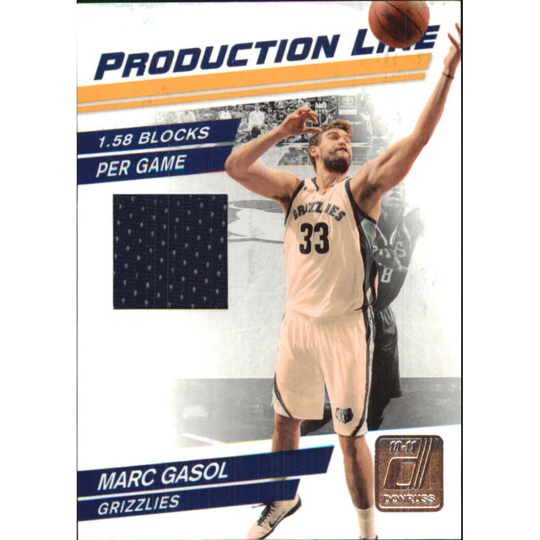 2010-11 Donruss Production Line Materials #73 Marc Gasol/399