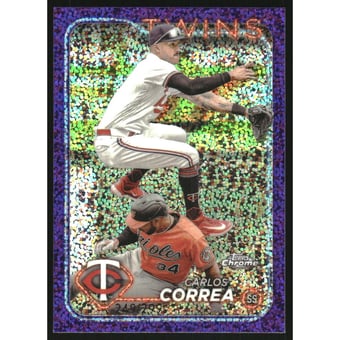 2024 Topps Chrome Purple Speckle Refractors #156 Carlos Correa