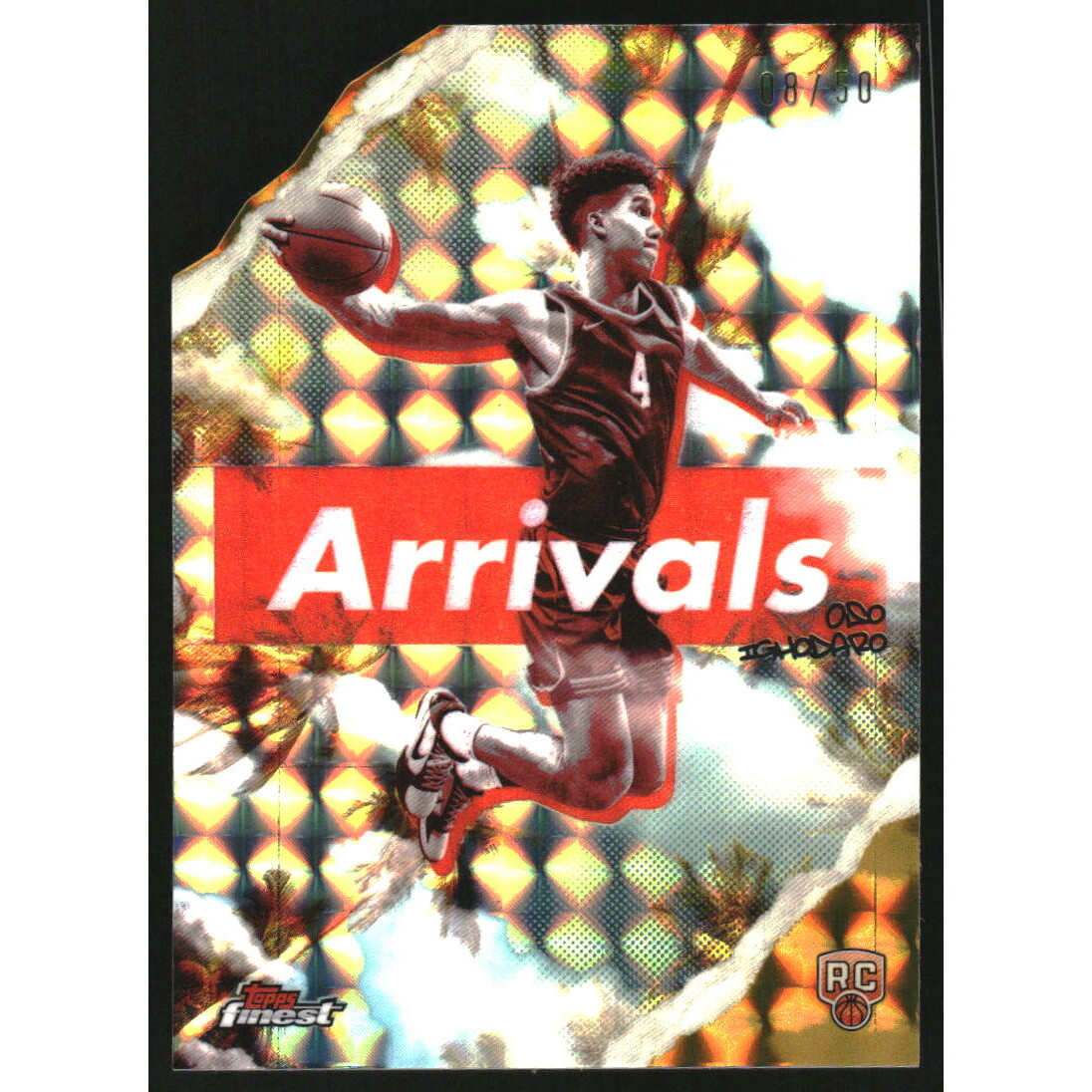 2024-25 Finest Arrivals Gold Geometric Refractors #A30 Oso Ighodaro