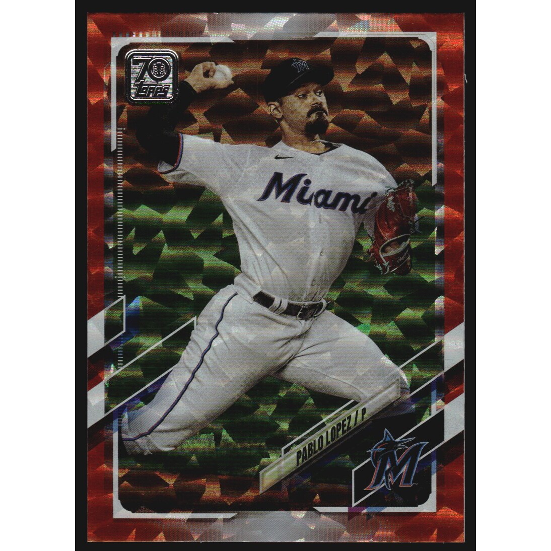 2021 Topps Orange Foil #634 Pablo Lopez. rookie card picture