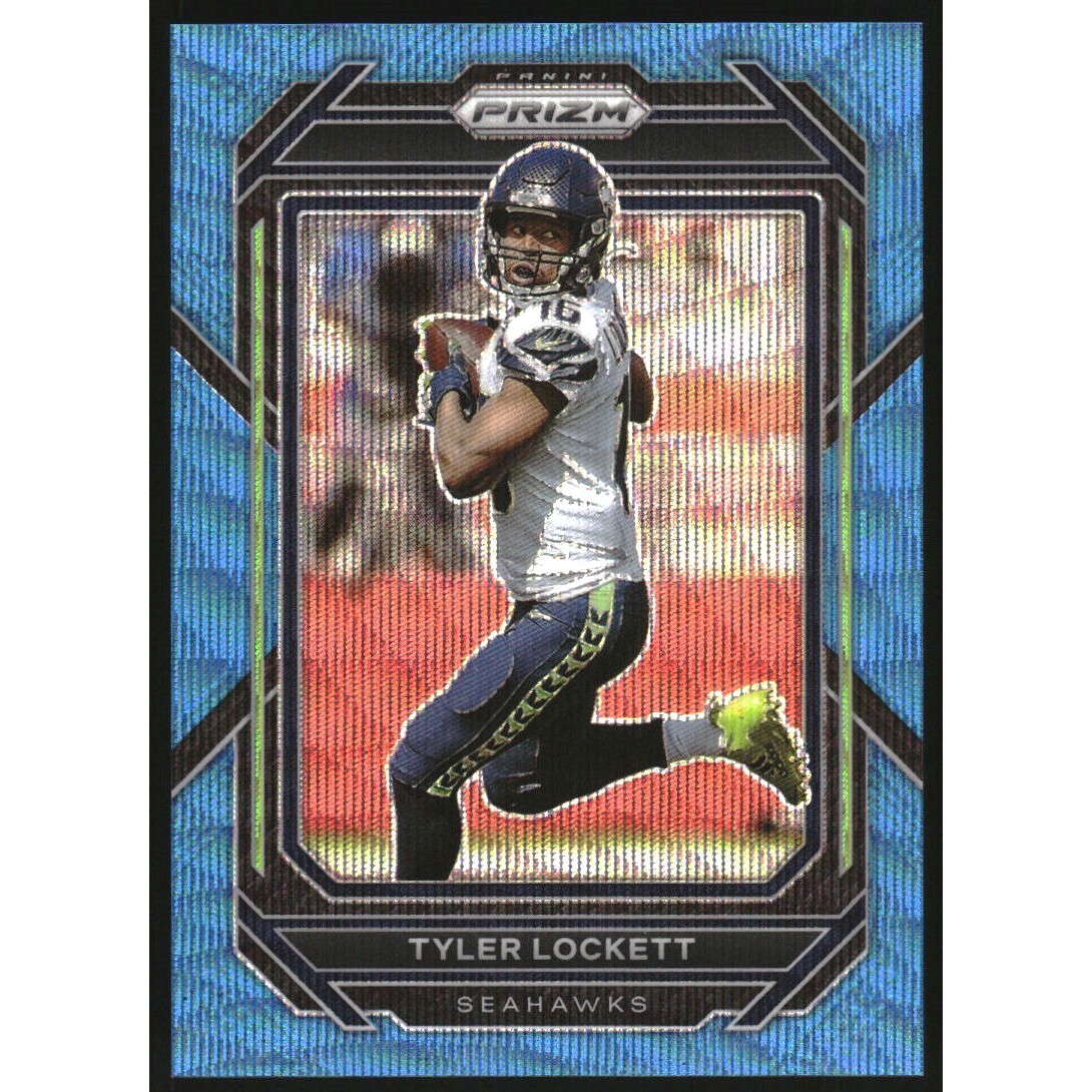 2022 Panini Prizm Prizms Blue Wave #257 Tyler Lockett