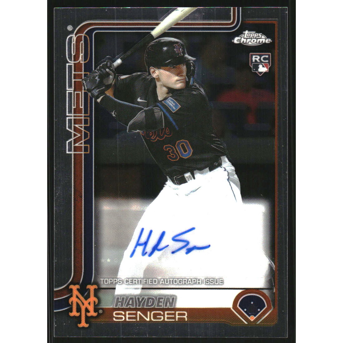 2025 Topps Chrome Update Autographs #ACHS Hayden Senger. rookie card picture